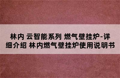 Rinnai/林内 云智能系列 燃气壁挂炉-详细介绍 林内燃气壁挂炉使用说明书